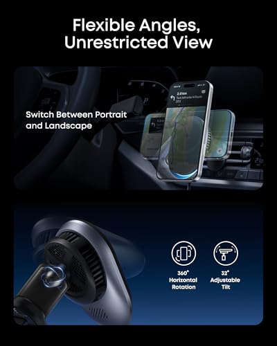 Anker Prime Qi2 25W MagSafe Compatible Wireless Car Charger Mount