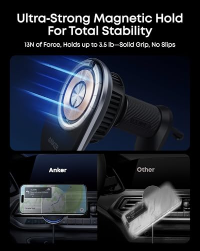 Anker Prime Qi2 25W MagSafe Compatible Wireless Car Charger Mount