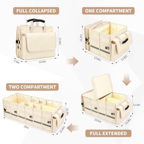GDNasist Car Trunk Organizer and Storage for Car, SUV & Sedan