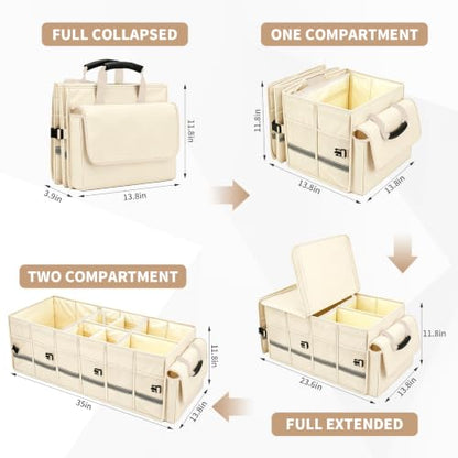 GDNasist Car Trunk Organizer and Storage for Car, SUV & Sedan
