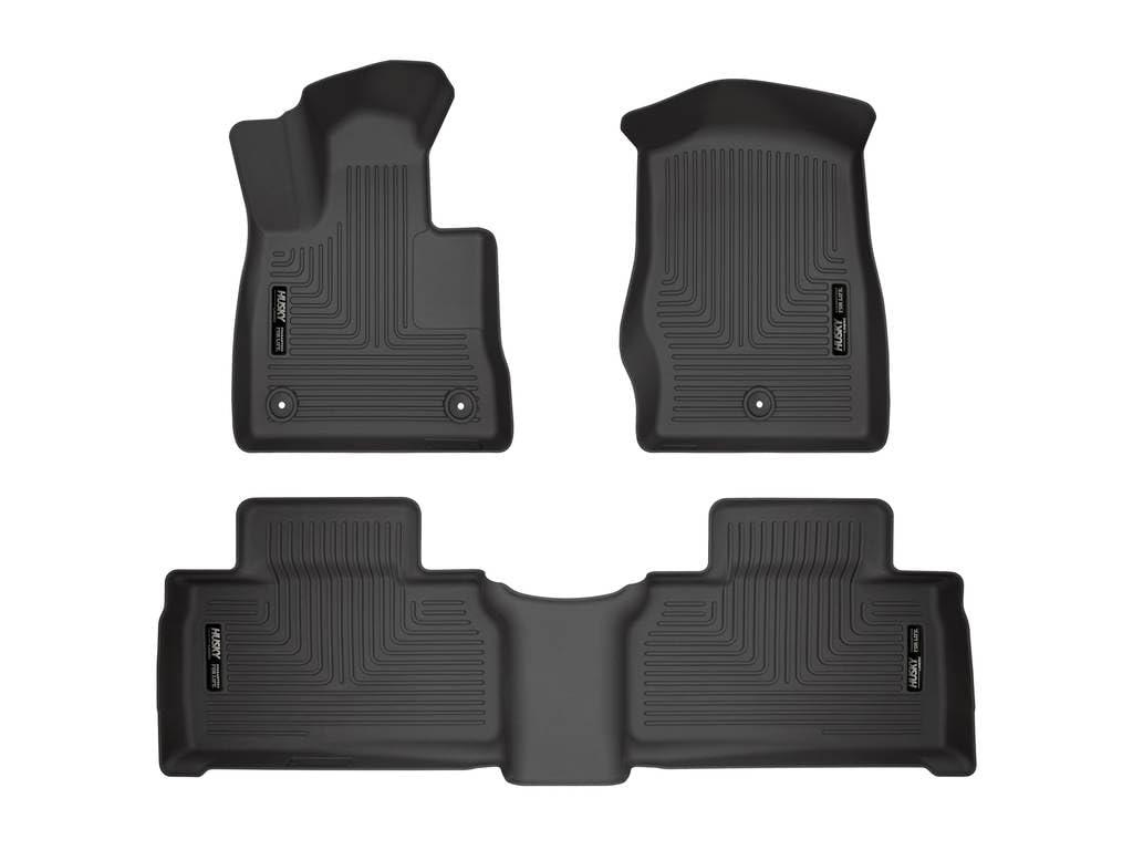 Husky Liners — Weatherbeater | Fits 2020-2023 Ford Explorer w/Console (Excludes Hybrid) Front & 2nd Row Liner - Black