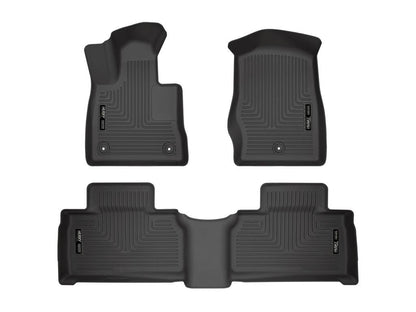 Husky Liners — Weatherbeater | Fits 2020-2023 Ford Explorer w/Console (Excludes Hybrid) Front & 2nd Row Liner - Black