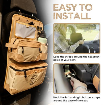Living in a Bubble Premium Seat Back Organizer Storage for Campervans and Cars