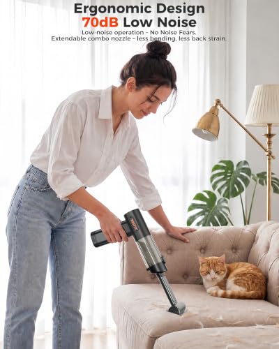 BELTLY FT55 Portable Car Vacuum with Removable Battery 19kPa Suction Power