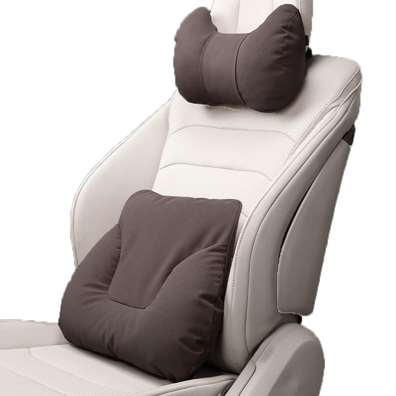 Car Lumbar Support Pillow Neck Pillow Kit for Honda CRV/HRV/Accord/Odyssey/City/Prologue/Civic,Comfortable Adjustable Strap Pillow Neck Cotton Back Cushion Support