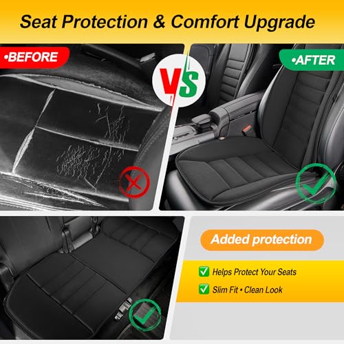 kingphenix Car Seat Cushion with Back Support Pillow, Memory Foam
