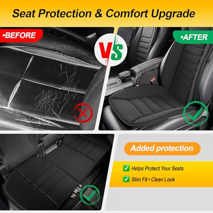 kingphenix Car Seat Cushion with Back Support Pillow, Memory Foam