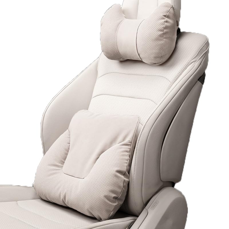 Car Lumbar Support Pillow Neck Pillow Kit for Honda CRV/HRV/Accord/Odyssey/City/Prologue/Civic,Comfortable Adjustable Strap Pillow Neck Cotton Back Cushion Support