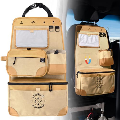Living in a Bubble Premium Seat Back Organizer Storage for Campervans and Cars