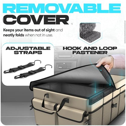 FORTEM Trunk Organizer - Foldable Car Organizer & Storage for SUVs & Trucks