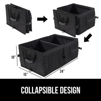 GORILLA GRIP Trunk Organizer for SUV and Cars, Large, 2 Pack Black
