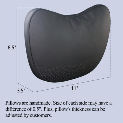 TANOLA TESBEAUTY Tesla Seat Headrest Pillow 2 Packs Tesla Neck Pillow Uniquely Designed for Tesla Model Y/3 Neck Support Cushion Genuine Nappa Leather White Black