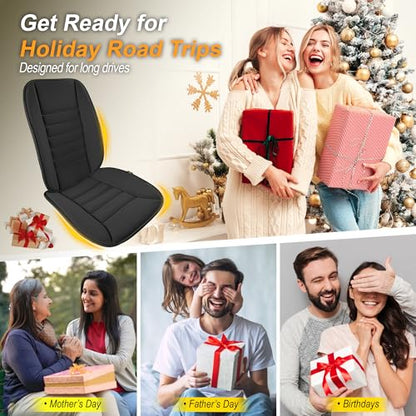 kingphenix Car Seat Cushion with Back Support Pillow, Memory Foam