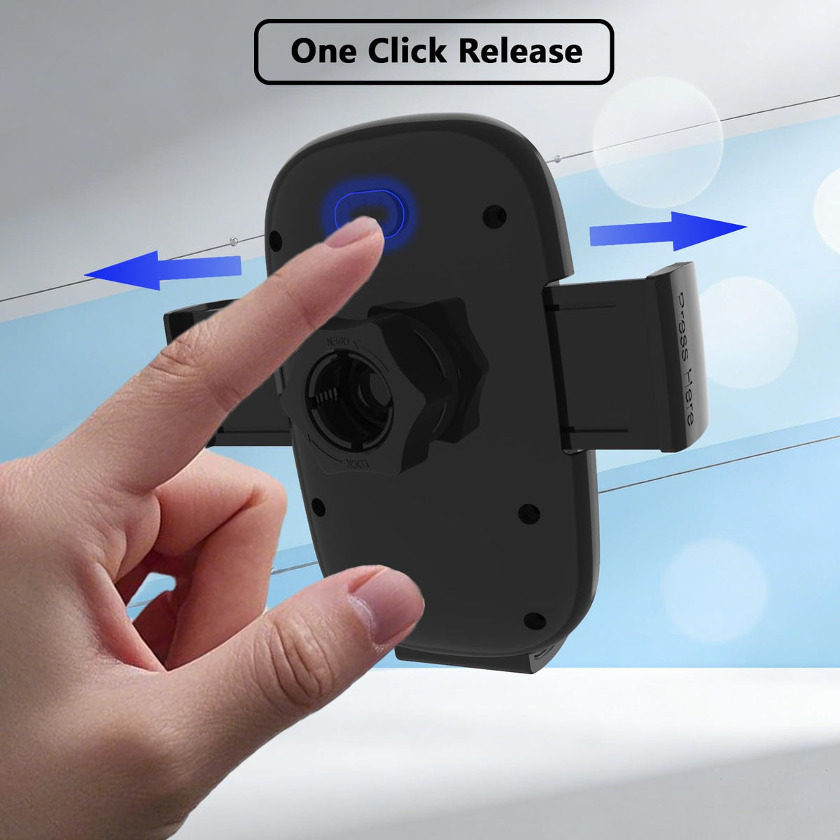 Slognny Car Phone Holder, [Ultra Strong Suction Cup] 360°Adjustable Phone Mount for Universal Car Windshield Compatible with iPhone 17 Pro Max and More Smartphones