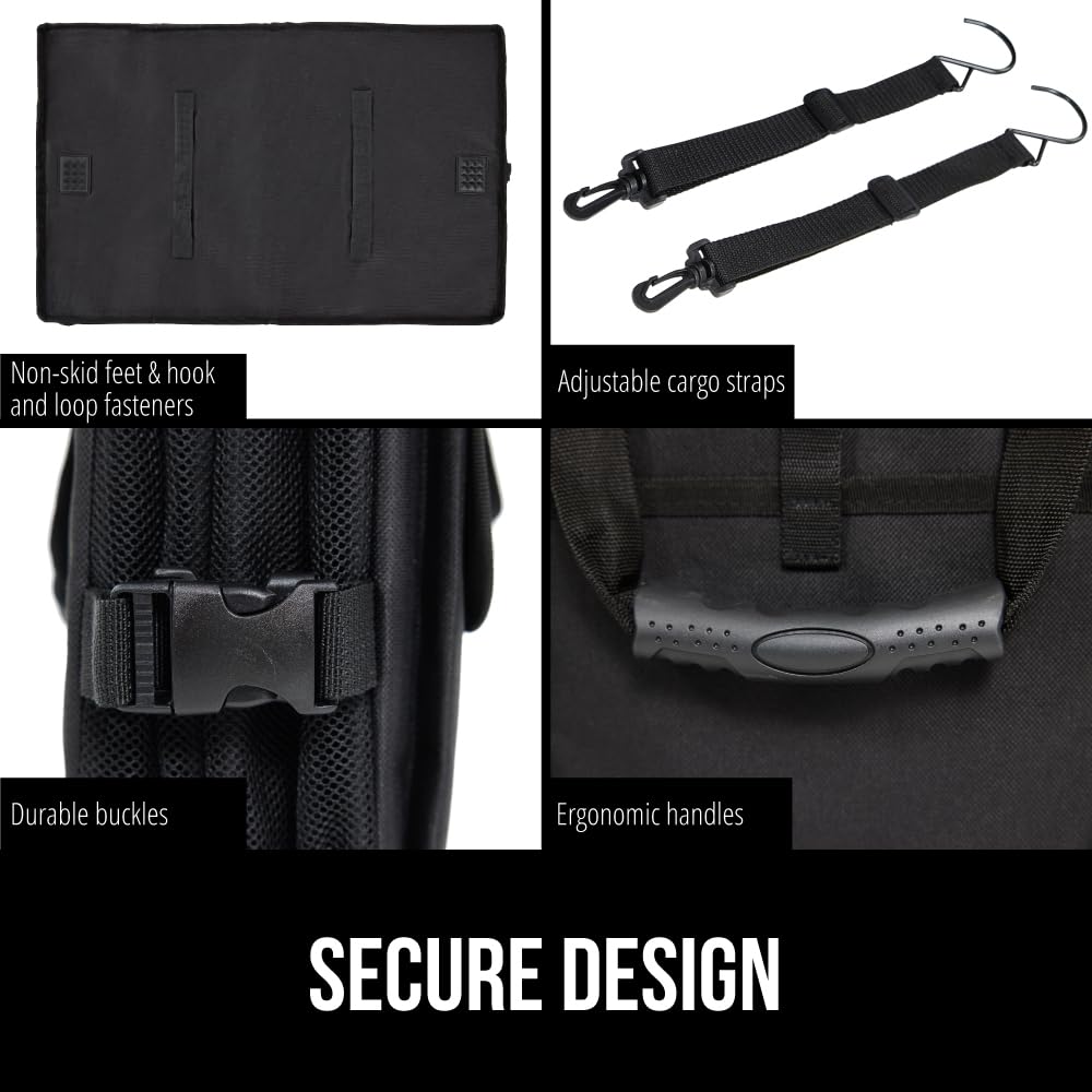 GORILLA GRIP Trunk Organizer for SUV and Cars, Large, 2 Pack Black