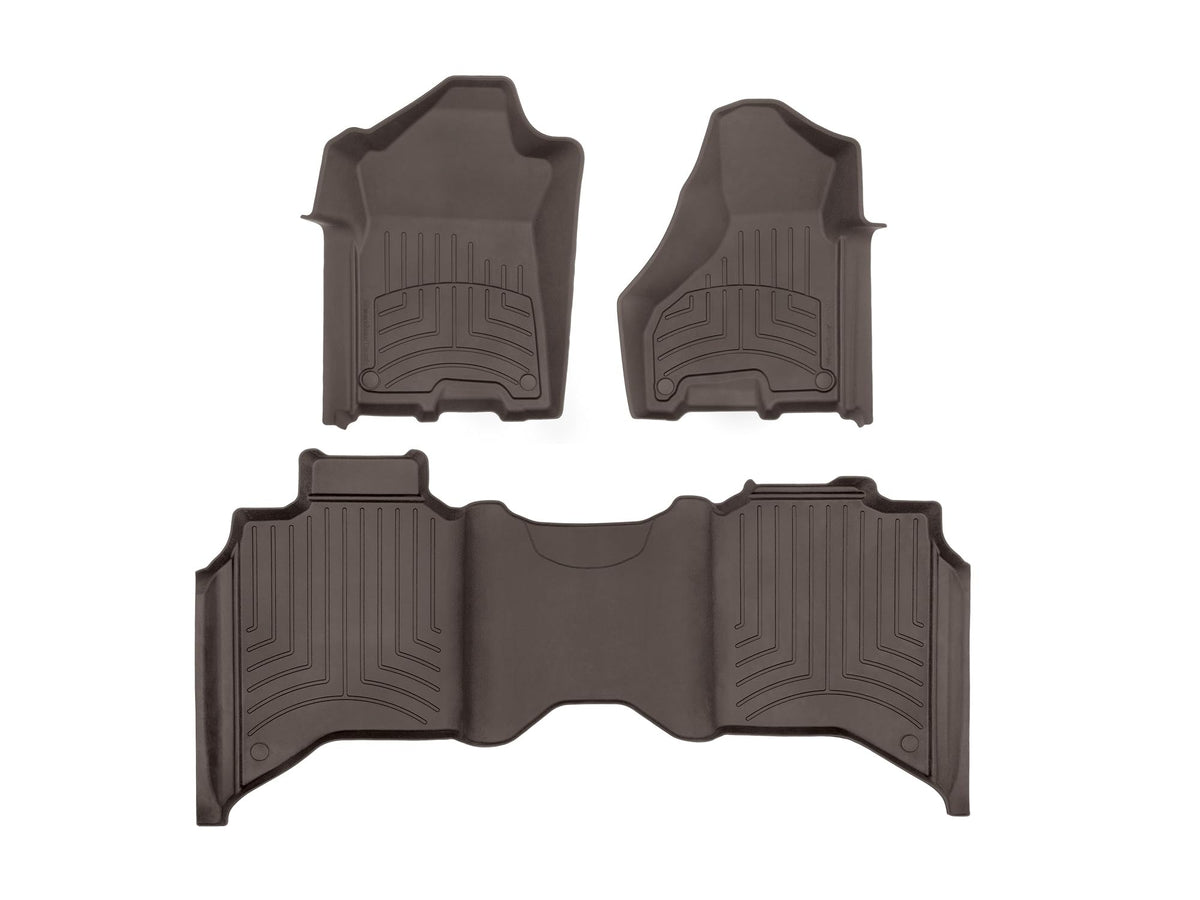 WeatherTech FloorLiner HP Custom Fit Floor Mats for Dodge Ram Truck 2500/3500, Ram 2500/3500-1st & 2nd Row (461545-1-2IM), Grey