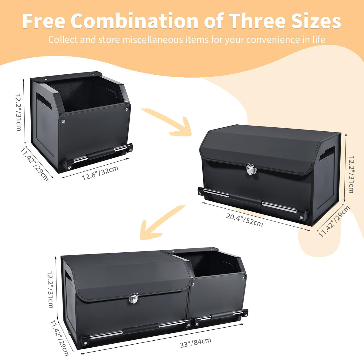 Leather Car Trunk Organizer SUV Trunk Organizer Car Trunk Storage Organizer
