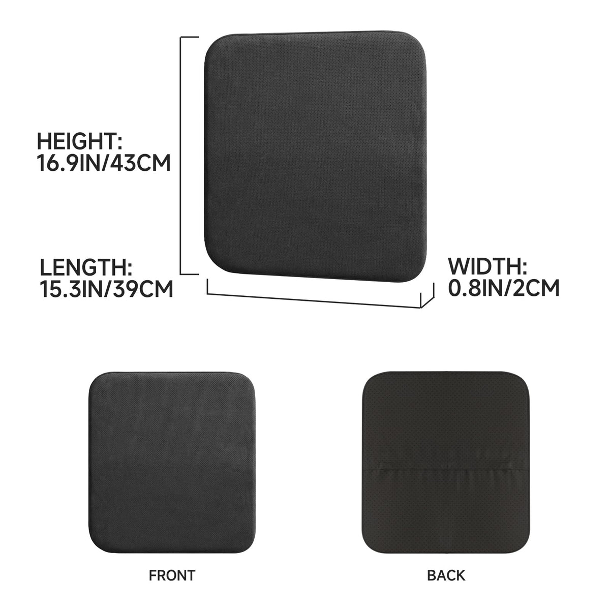 Memory Foam Car Seat Cushion 2 Pack Non Slip