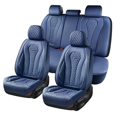 Coverado Seat Covers, Car Seat Covers Full Set, Leather Car Seat Cover, Car Seat Covers Front Seats Back Seat Cover Seat Protector Universal Fit Most Cars