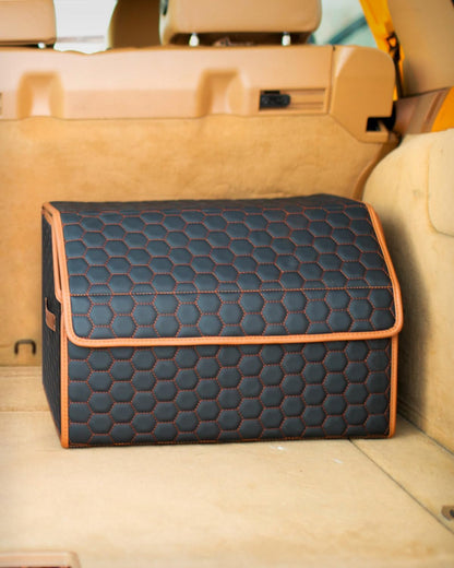 Owleys Car Trunk Organizer for SUV, Lid, PU Leather, 40L or 50L