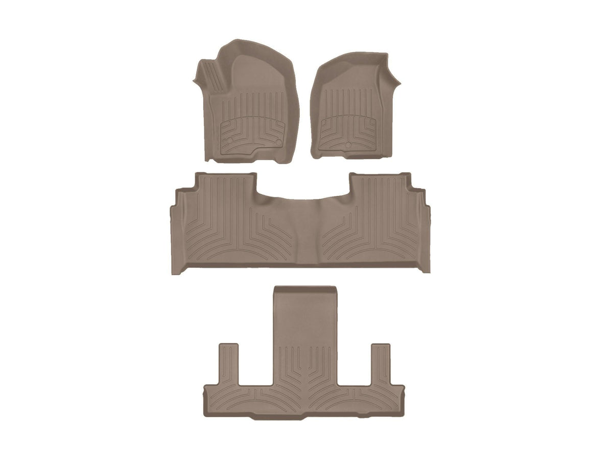WeatherTech FloorLiner HP Custom Fit Floor Mats for Cadillac Escalade, Escalade-V, Tahoe - Full Set (441632-1-2-3IM), Black