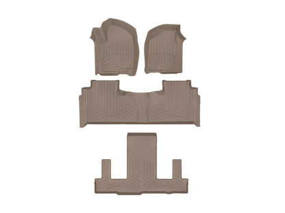 WeatherTech FloorLiner HP Custom Fit Floor Mats for Cadillac Escalade, Escalade-V, Tahoe - Full Set (441632-1-2-3IM), Black