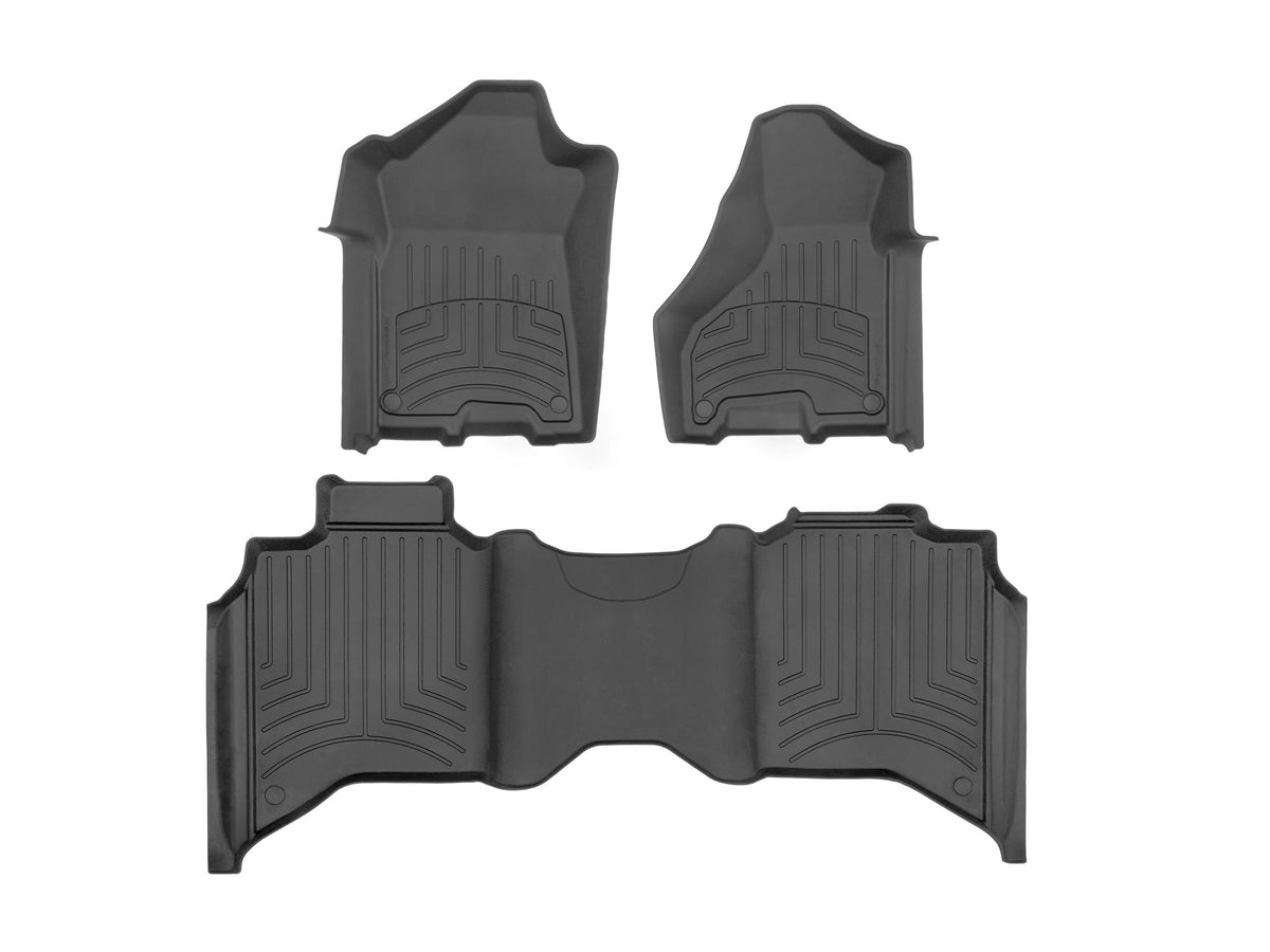 WeatherTech FloorLiner HP Custom Fit Floor Mats for Dodge Ram Truck 2500/3500, Ram 2500/3500-1st & 2nd Row (461545-1-2IM), Grey