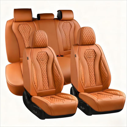 Coverado Seat Covers, Car Seat Covers Full Set, Leather Car Seat Cover, Car Seat Covers Front Seats Back Seat Cover Seat Protector Universal Fit Most Cars