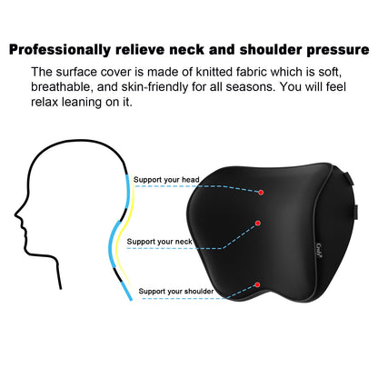 Crofy 2-Pack Car Neck Pillow, Headrest Pillow with Adjustable Strap