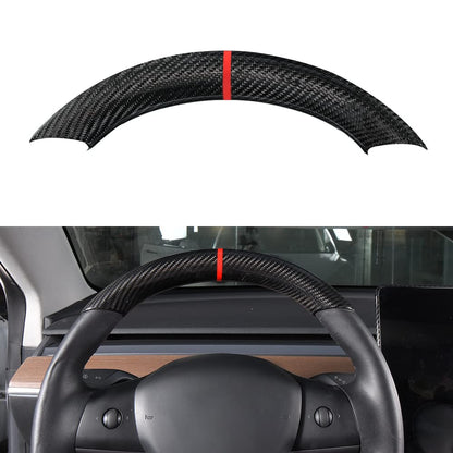 Tesla Carbon Fiber Steering Wheel Cover Custom Fit