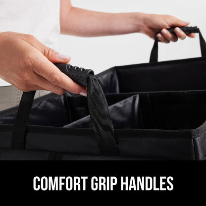GORILLA GRIP Trunk Organizer for SUV and Cars, Large, 2 Pack Black