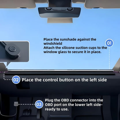 Model Y Automatic Windshield Sun Shade One Touch