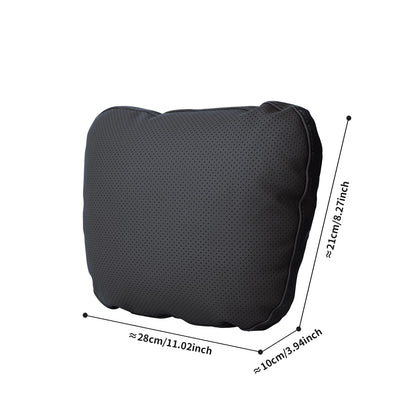 Quintor Genuine Nappa Leather Neck Pillow for Tesla Model Y/3/X/S, Car Seat Headrest Cushion 2-Pack, True Height & Thickness Adjustable, with Luxury Gift Box