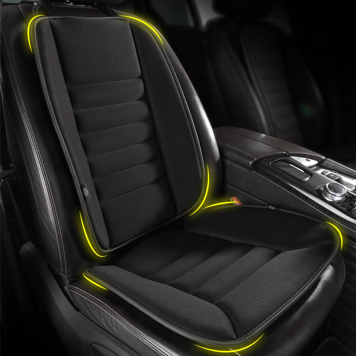 kingphenix Car Seat Cushion with Back Support Pillow, Memory Foam