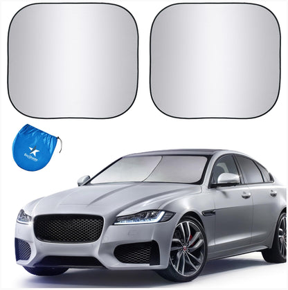 EzyShade Windshield Sun Shade with Shield-X Reflective Technology. See Vehicle Size-Chart. Foldable Car Sunshade for Front Windshield Window Car SUV Van Truck. Sun Visor Heat Shield
