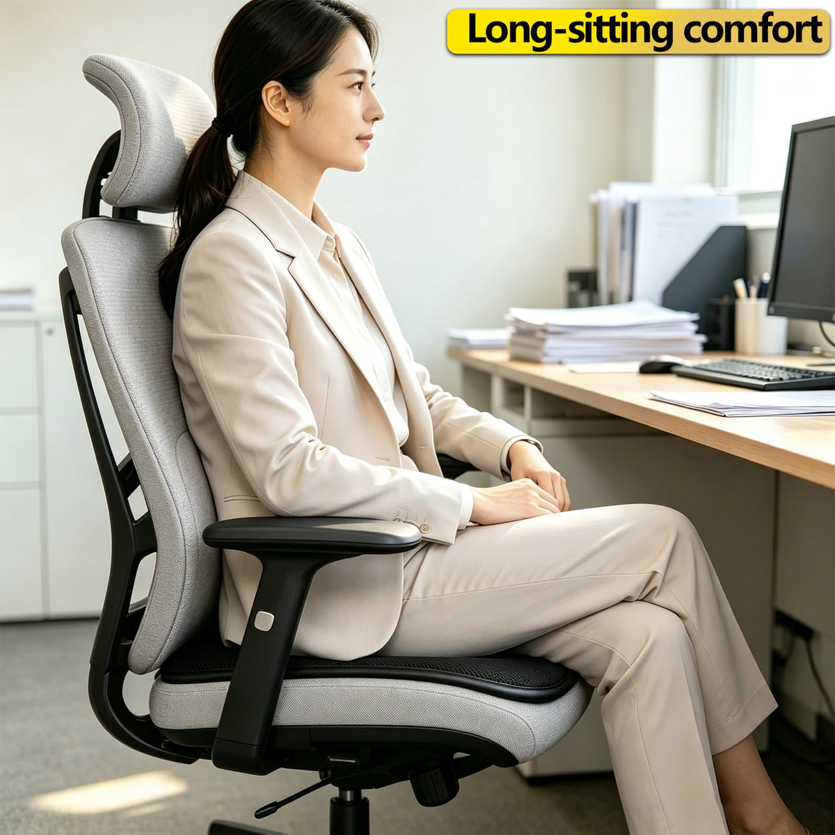 RaoRanDang Car Seat Cushion Pad for Home Use Car Driver Seat Office Chair Memory Foam Seat Cushion