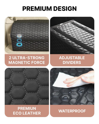 Owleys Car Trunk Organizer for SUV, Lid, PU Leather, 40L or 50L