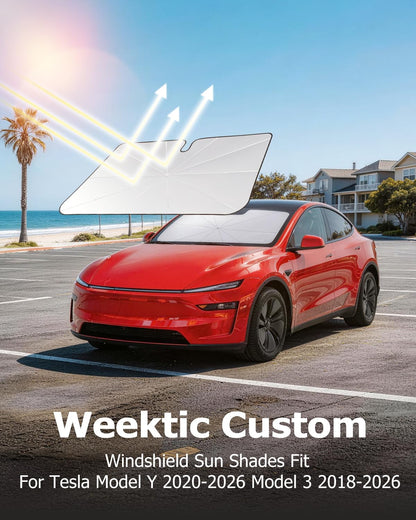 [2026 Upgraded] Weektic Custom Windshield Sun Shade Umbrella Ft