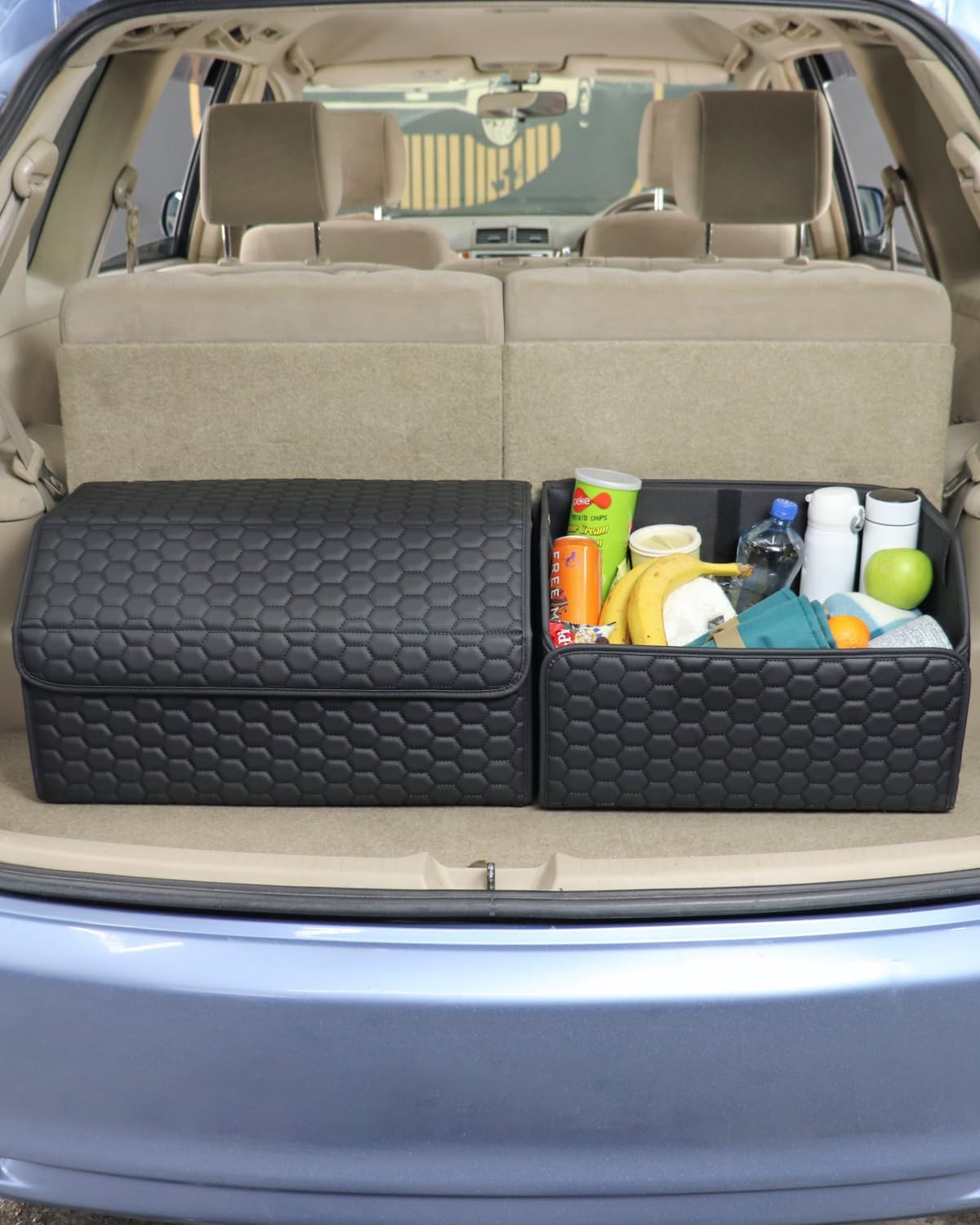 Owleys Car Trunk Organizer for SUV, Lid, PU Leather, 40L or 50L