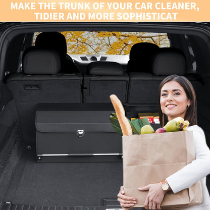 Leather Car Trunk Organizer SUV Trunk Organizer Car Trunk Storage Organizer