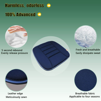 RaoRanDang Car Seat Cushion Pad for Home Use Car Driver Seat Office Chair Memory Foam Seat Cushion