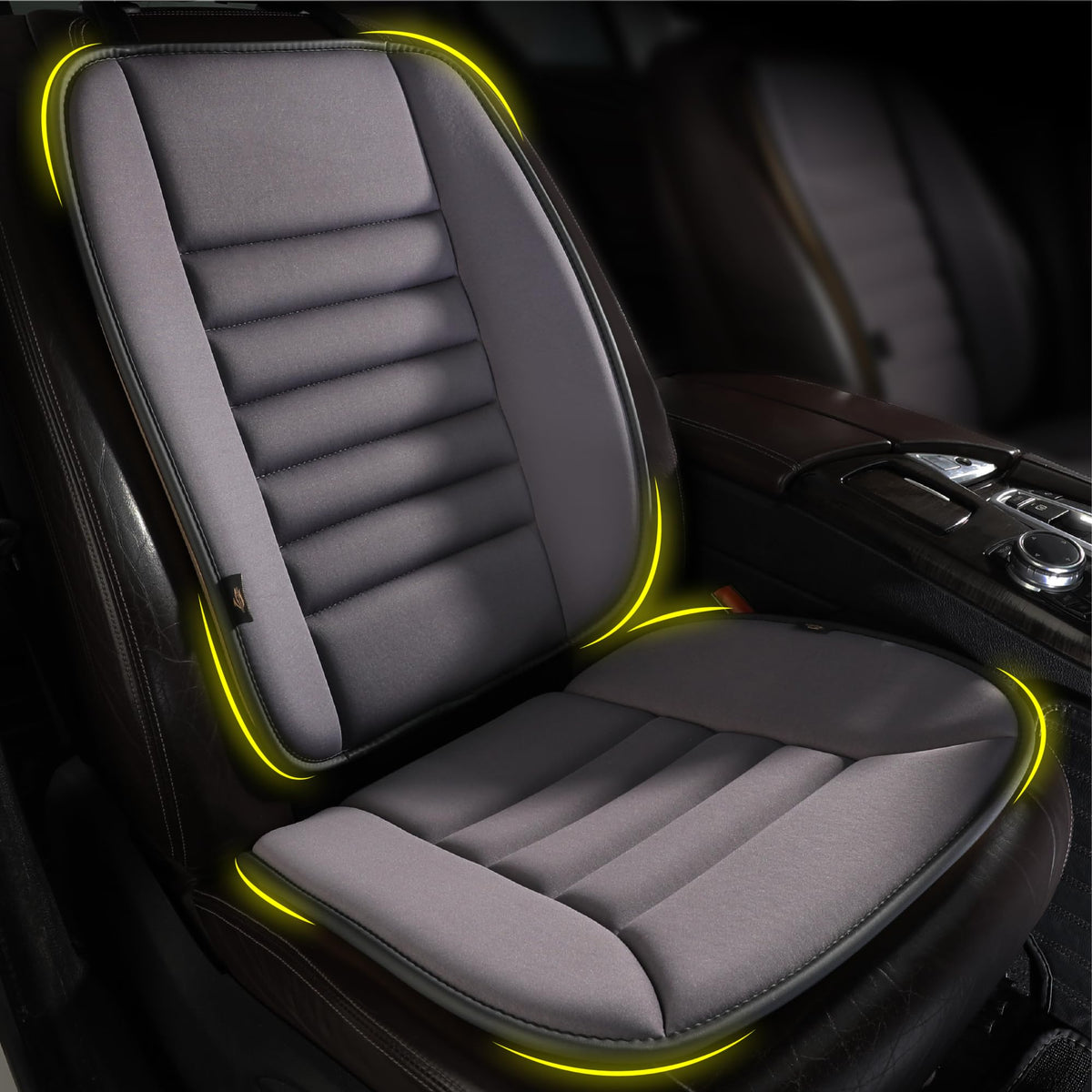 kingphenix Car Seat Cushion with Back Support Pillow, Memory Foam