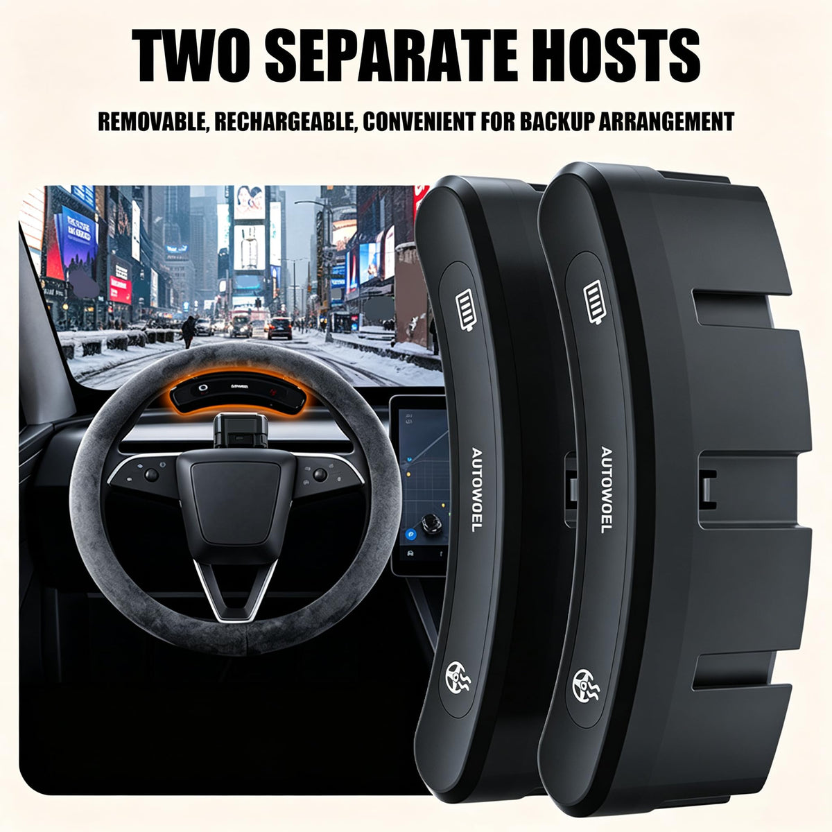 Heated Steering Wheel Cover, Rechargeable Cordless Car Warmer