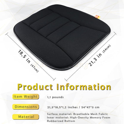 RaoRanDang Car Seat Cushion Pad for Home Use Car Driver Seat Office Chair Memory Foam Seat Cushion