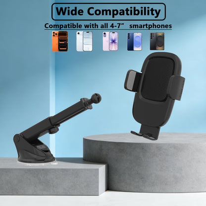 Slognny Car Phone Holder, [Ultra Strong Suction Cup] 360°Adjustable Phone Mount for Universal Car Windshield Compatible with iPhone 17 Pro Max and More Smartphones