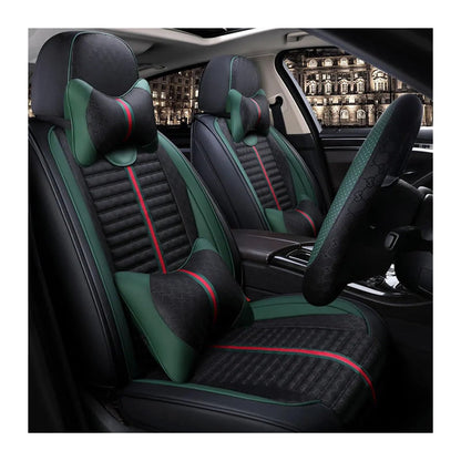 Full Set Leather Car Seat Covers with Comfort Pillows