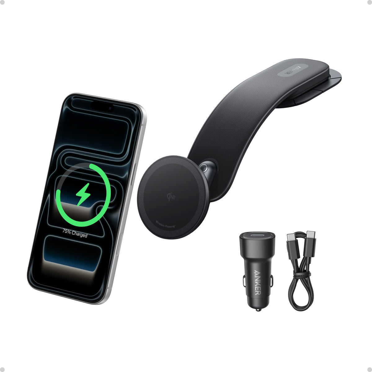 Anker Nano Magnetic 15W Car Charger with Alloy Bracket Wireless