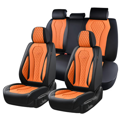 Coverado Seat Covers, Car Seat Covers Full Set, Leather Car Seat Cover, Car Seat Covers Front Seats Back Seat Cover Seat Protector Universal Fit Most Cars