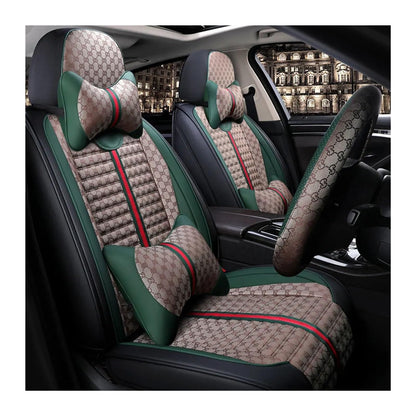 Full Set Leather Car Seat Covers with Comfort Pillows