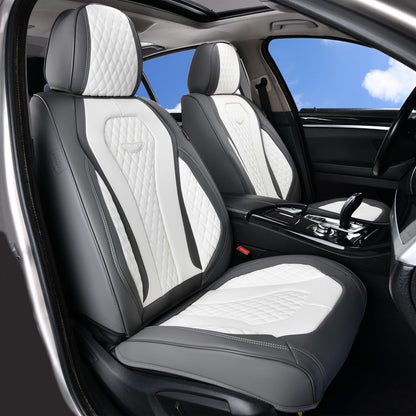 Coverado Seat Covers, Car Seat Covers Full Set, Leather Car Seat Cover, Car Seat Covers Front Seats Back Seat Cover Seat Protector Universal Fit Most Cars
